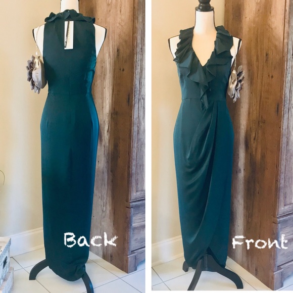 SHONA JOY Plunge Frill Draped Maxi Dress - Picture 2 of 7